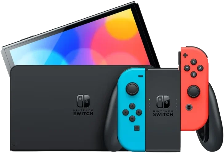 Игровая приставка Nintendo Switch OLED 64GB (неоновый красный/неоновый синий) (AZ) 3